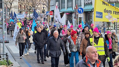 Teilnehmerinnen und Teilnehmer der Demonstration