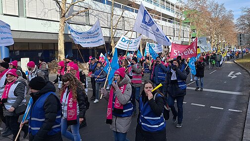 Teilnehmerinnen und Teilnehmer der Demonstration