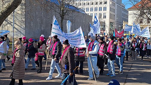 Teilnehmerinnen und Teilnehmer der Demonstration