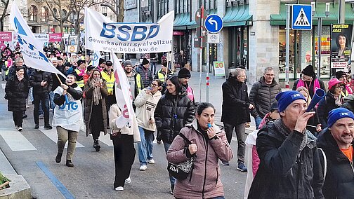 Teilnehmerinnen und Teilnehmer der Demonstration