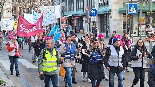 Teilnehmerinnen und Teilnehmer der Demonstration