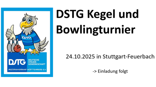 Eine Karikatur Geier mit Kegeln und Kugel